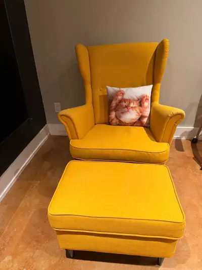 IKEA Wing Chair + ottoman, View more