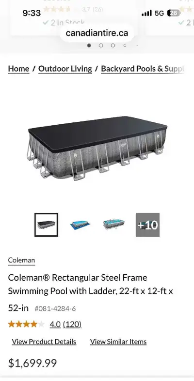 Coleman Pool 22ft x 12ft, View more