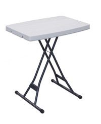 Adjustable and portable table. 
