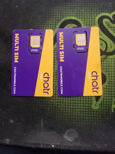 2 chatr sim cards, View more