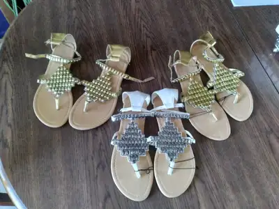 Women's Gold or Silver Sandals, View more