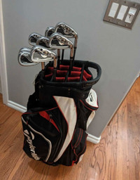 Taylor made golf clubs and bag 