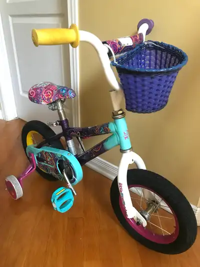 Vélo Little Miss Matched 12" avec 2 roues d'exercice et panier , View more