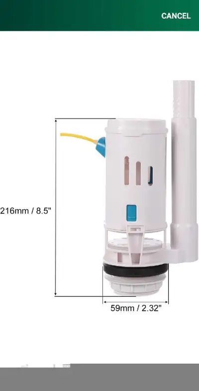 uxcell Toilet Flush Valve Fitting, Flush Valve Split Lever Handl, View more