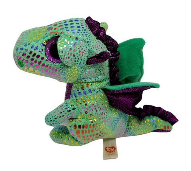 Ty Beanie Boos Cinder the Dragon Stuffed Animal Plush 6" Green in Toys & Games in Markham / York Region - Image 3