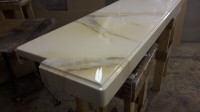 comptoirs unique en epoxy imitation faux granite marbre quartz