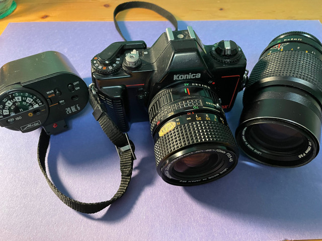 Konica TC-X, lenses,  Metz flash, cable release in Cameras & Camcorders in Hamilton - Image 4