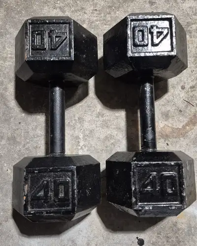 Set of Hex Dumbbells, 2x40lbs, View more