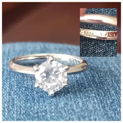 Vosali  Moissanite Solitaire Ring, View more