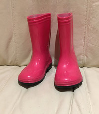 Pink Rain Boots Like New Sz 8,
