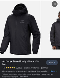 Arc’teryx atom jacket size Large