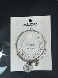 BRAND NEW Aldo Silver Gemini Charm Bracelet 