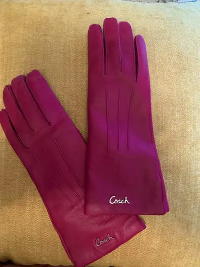 Coach Leather Gloves Size 6.5, View more