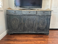 antique dresser cabinet with 3 drawers