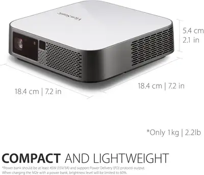 ViewSonic M2e 1000 Lumens Full HD Smart LED Movie / TV Projector Special year-end warehouse deal on...