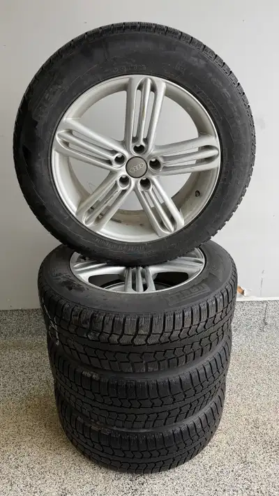 235/60R18 PIRELLI WINTER TIRES ON OEM AUDI ALLOYS Removed from a 2014 Audi Q5 Fits many models Lots...