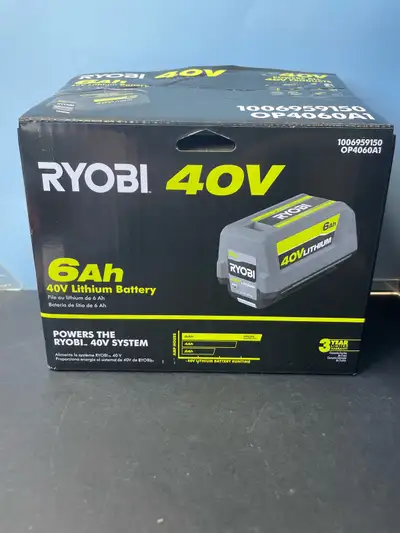 *OPEN BOX* RYOBI 40V 6AH OP4060A1, View more