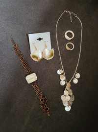 Various jewelry pieces (made from SHELLS) selling together