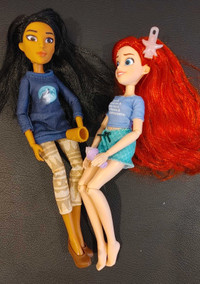Wreck-It-Ralph Ariel and Pocahontas dolls