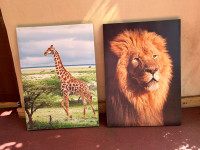  Giraffe and Lion Themed Children’s Canvas Bedroom