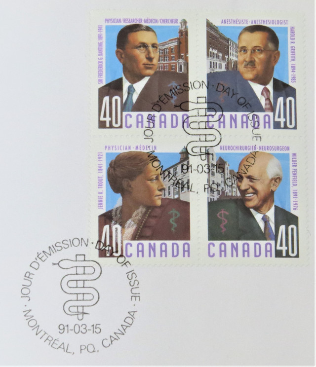 First Day Cover Canada March 15, 1991 Doctors in Arts & Collectibles in Bridgewater - Image 2