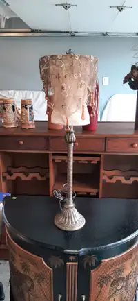 Scarf lamp with beads