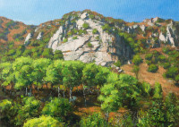 Landscape. Alma-Arasan. Acrylic on canvas. 20 X 28 in.