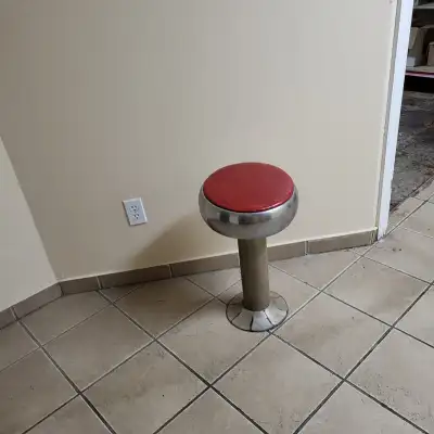 Vintage 1960s soda pop diner swivel stool, View more