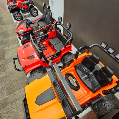 High-End Kids Electric Cars & ATVs for Rent – Leather Seats, 4x4, View more