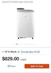 LG smart portable air conditioner 