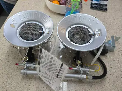 Double propane top heater.brand new,gasfargo, View more