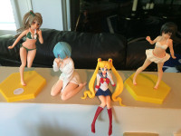 Sailor Moon, Anime Cute Girl Figures Lot of Four Different