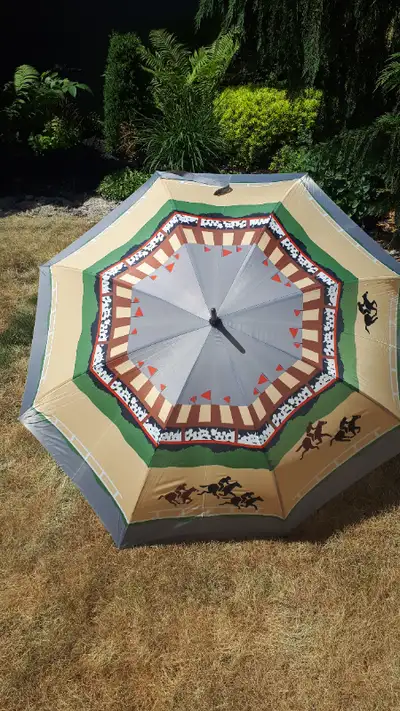 Large Horse Racing Umbrella - Rain or Shine, View more