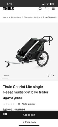 Thule Chariot Lite with jogger kit
