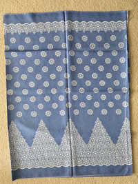 Blue and white dress material with wide width 45 inch & 134 inch