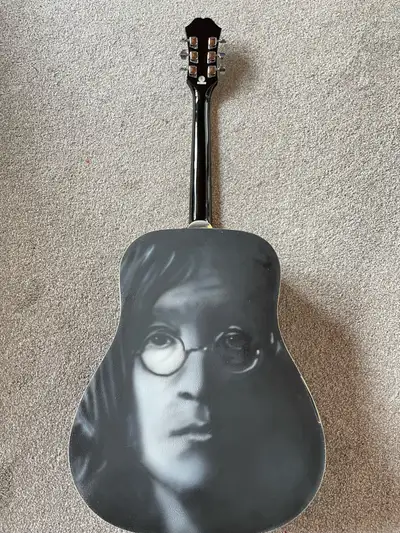Epiphone DR-100 acoustic guitar with custom paint, View more