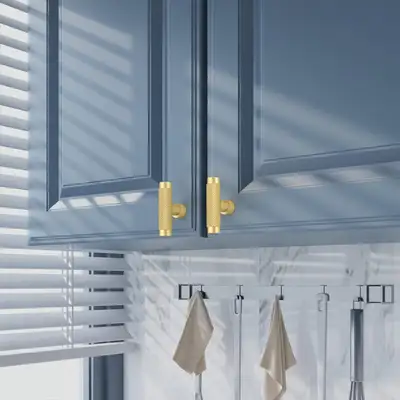 Amerdeco 8-Pack Brushed Gold Knurled Cabinet Pulls for Kitchen,, View more