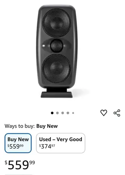 I'm selling a brand new IK Multimedia iLoud MTM studio monitor, known for its high-resolution sound...