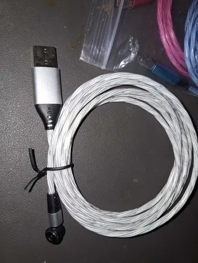 Usb charge cable magnetic flashing colors, View more