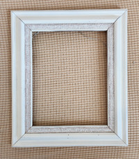 Two 11.5" X 13" White Wood Picture Frames
