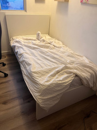 Malm Ikea Twin Bed frame and mattress