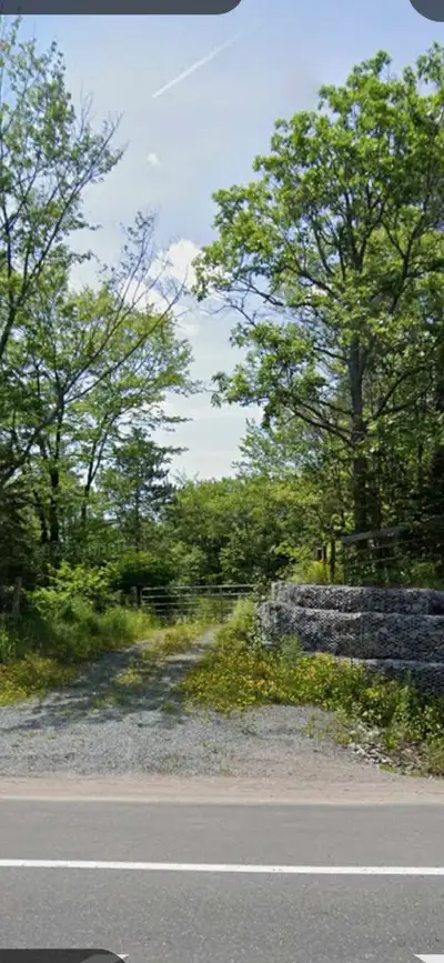 Empty lot partially landscaped. Has small 16x12 shead,New rock basket retaining wall driveway entran...