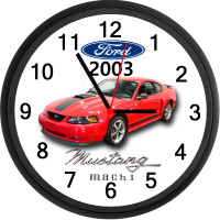 2003 Ford Mustang Mach 1 (Colorado Red) Custom Wall Clock - New