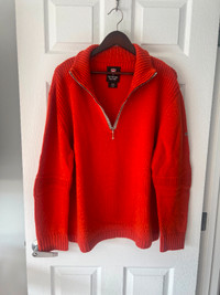 Victorinox Swiss Army Brand 100% Wool Sweater w/Neckline Zip-Up!