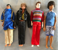 4 poupées garçon Mattel, Hasbro (1975 (2x), 1990, 2009)