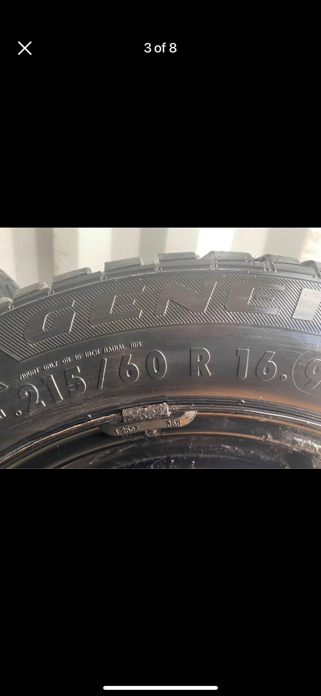 Set of 4 GENERAL winter tires rims (215 60 16) pattern (5×114.3) in Tires & Rims in Oakville / Halton Region - Image 4