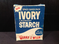 IVORY LAUNDRY WHITE STARCH NEW SPACE SAVER PACK (1950's)