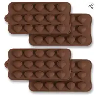 Silicone shell chocolade mold 4pack - NEW
