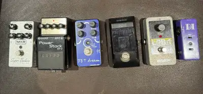 A mix collection of guitar pedals for sale !!! FET DREAM OVERDRIVE cause & effects Pedal for $275.00...