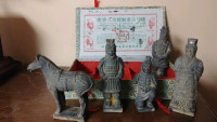 Statues antiques soldat chine